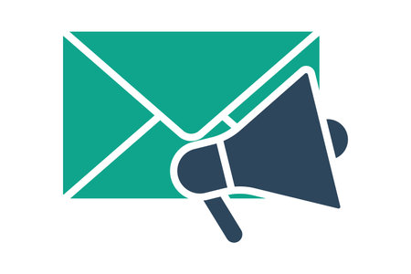 Email marketing icon. solid icon style. icon related to digital marketing. business elements vector illustrationのイラスト素材