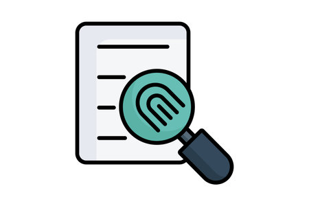 Evidence icon. colored outline icon style. icon related to law and justice. law elements vector illustrationのイラスト素材