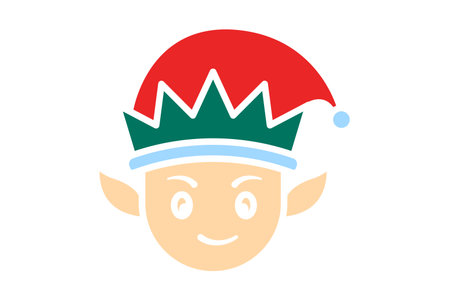 Elf icon. solid icon style. icon related to christmas. religion elements vector illustrationのイラスト素材