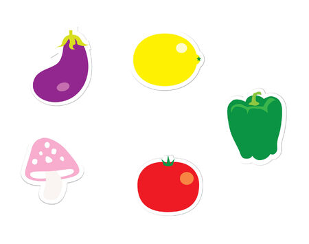 Veggie  Stickersのイラスト素材