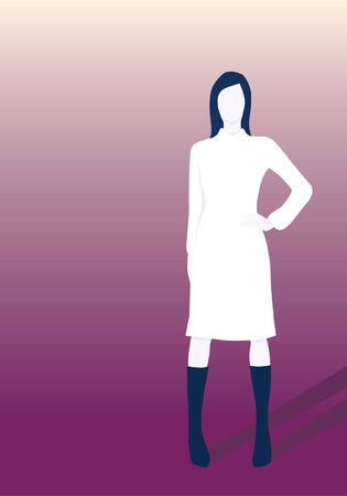 Young Business Woman Standingのイラスト素材