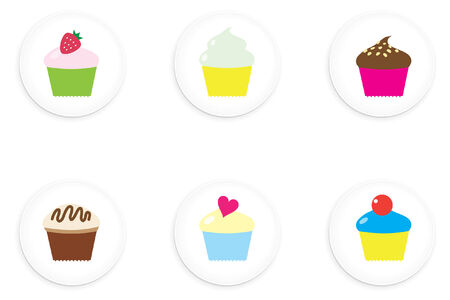 Cupcake Buttonsのイラスト素材