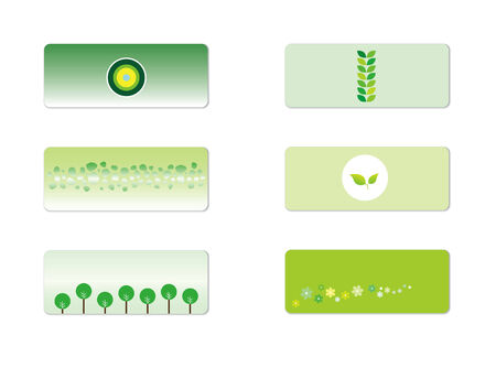Small Green Bannersのイラスト素材