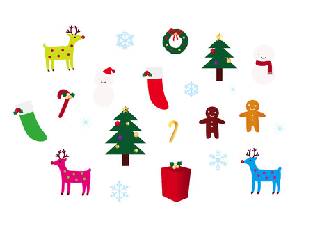 Christmas Decoration Setのイラスト素材