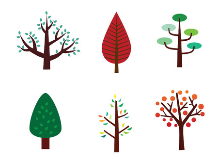 Tree Setのイラスト素材