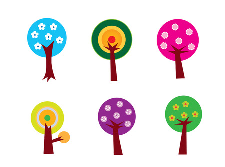 Tree Setのイラスト素材