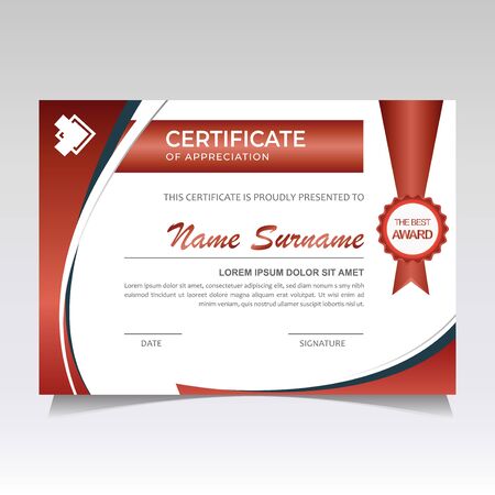Elegant Certificate of Appreciation Template Designのイラスト素材