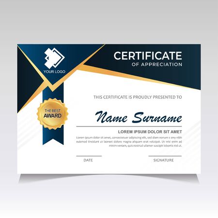 Modern and Stylish Certificate Template Designのイラスト素材