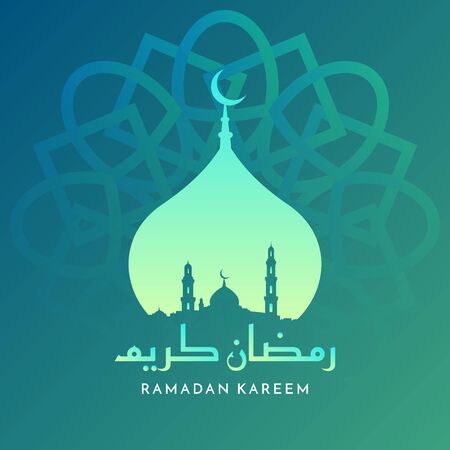 Beautiful Creative Ramadan Kareem Islamic Mosque Backgroundのイラスト素材
