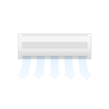 Air conditioner blow cool isolated on white background. Vector illustrationのイラスト素材