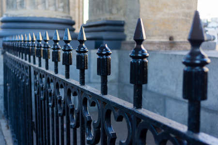 A series of teeth of an old fenceの写真素材