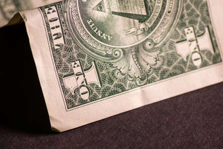 Part of a banknote one dollar macroの写真素材