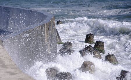 a storm at seaの写真素材