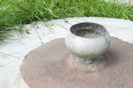 old cast-iron potの写真素材