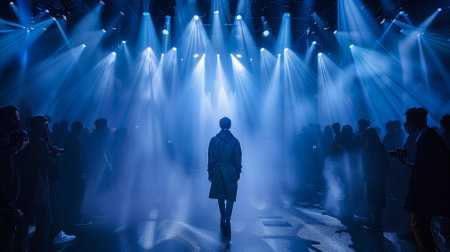 A model walks the runway at Fashion Showの素材