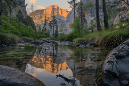 Yosemite National Park, California, United States of America.の素材