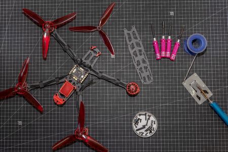 fpv race drone constructionの写真素材