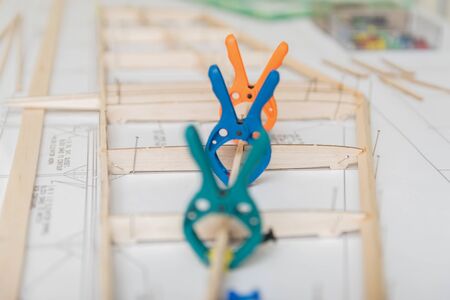 construction of plane model aircraftの写真素材