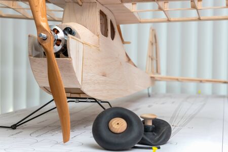 r/c plane construction balsa woodの写真素材