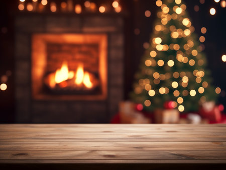 Copy space, Christmas setting.の素材