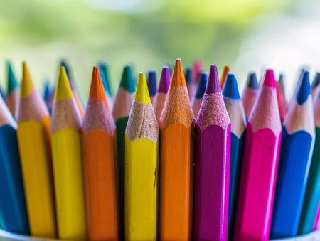 Many colored pencils.の写真素材