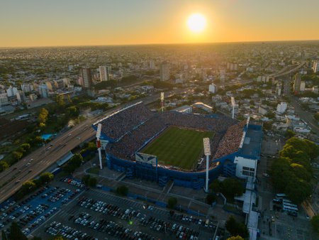 Buenos Aires, Argentina, December 15, 2024; Velez vs. Huracan soccer match, Argentine Cup. Velez champion 2024の写真素材