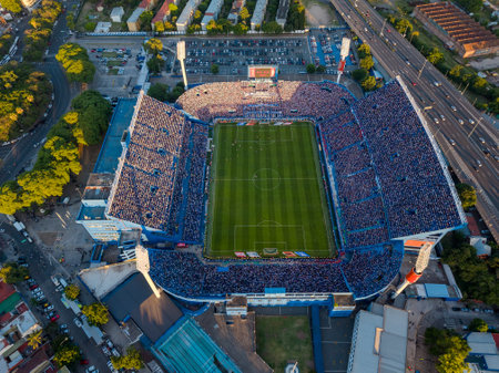 Buenos Aires, Argentina, December 15, 2024; Velez vs. Huracan soccer match, Argentine Cup. Velez champion 2024の写真素材