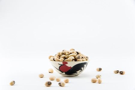 Close up white beans on any object in isolate backgroundの写真素材