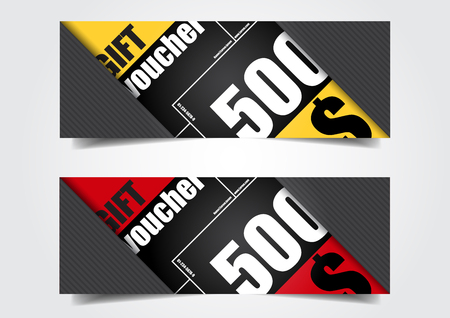 Gift voucher template in modern style,vector eps10.のイラスト素材