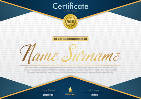 Certificate template luxury and diploma style,vector illustration.のイラスト素材