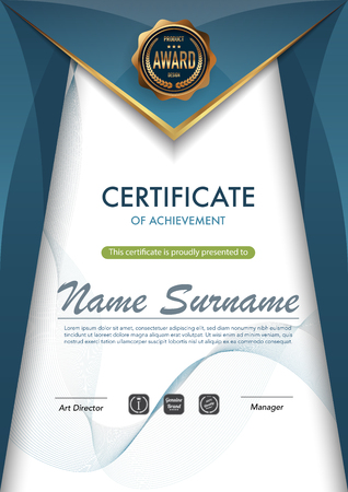 Certificate template luxury and diploma style,vector illustration.のイラスト素材