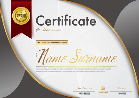 Certificate template luxury and diploma style,vector illustration.のイラスト素材