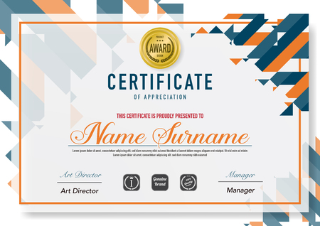 Certificate template luxury and diploma style,vector illustration.のイラスト素材