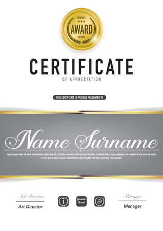 Certificate template luxury and diploma style,vector illustration.のイラスト素材