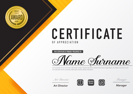 Certificate template luxury and diploma style,vector illustration.のイラスト素材