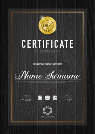 Certificate template luxury and diploma style,vector illustration.のイラスト素材