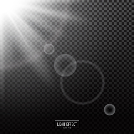 light effect on dark trasparent background,vector illustration.のイラスト素材