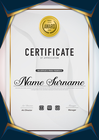 Certificate template luxury and diploma style,vector illustration.のイラスト素材