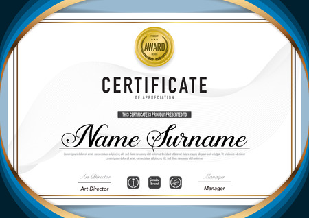 Certificate template luxury and diploma style,vector illustration.のイラスト素材
