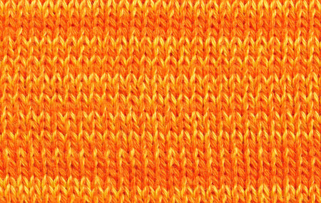 Orange knitted textileの写真素材