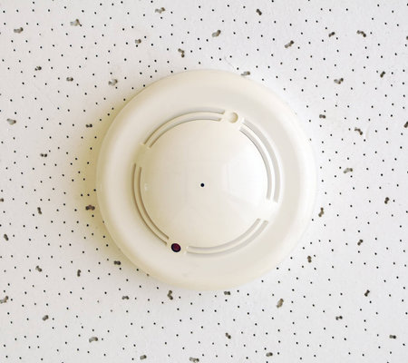 Smoke and fire detector part of fire alarm systemの写真素材