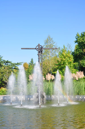 Sochi, a rainbow in the fountain  Anchor の写真素材