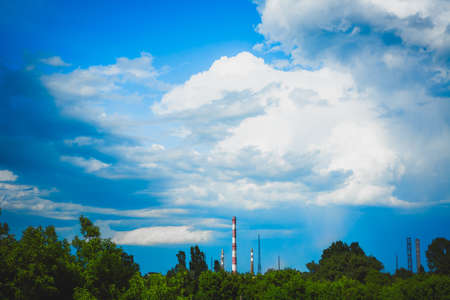 Industrial objects from far awayの写真素材