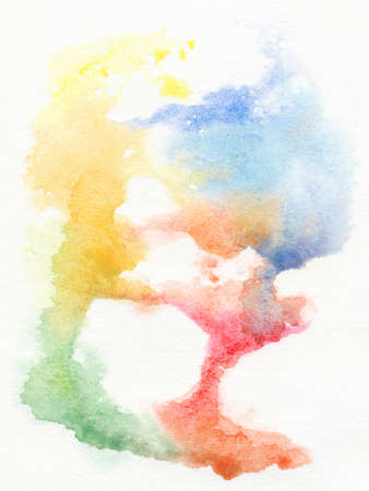Abstract watercolor handpainted background の写真素材