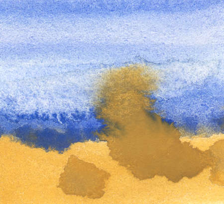 Abstract watercolor handpainted background の写真素材