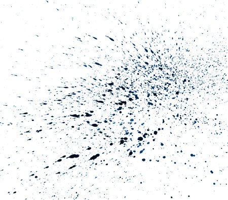 Splattered blue watercolor stains on a white background  Isolated 