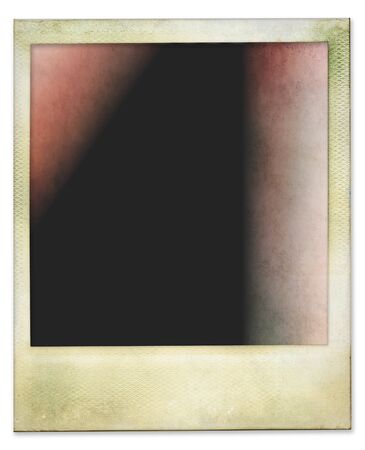 Aged and dirty instant photo frame, isolatedの写真素材
