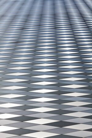 Nice abstract texture made from metal plates, may be used as background, quite shallow depth of focusの写真素材