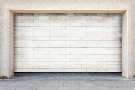 Urban grungy street wall, may be used as background or textureの写真素材