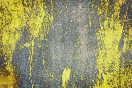 Paint strokes on metal surface with leaf-like veins, close-up.の写真素材